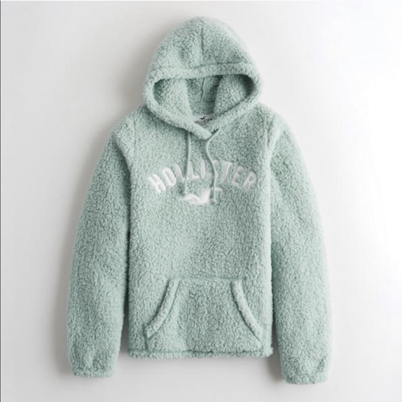 hollister sherpa hoodie womens